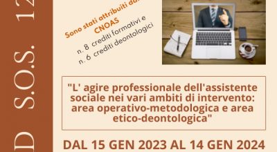AGGIORNAMENTI EVENTI AGENZIA FORMATIVA S.O.S