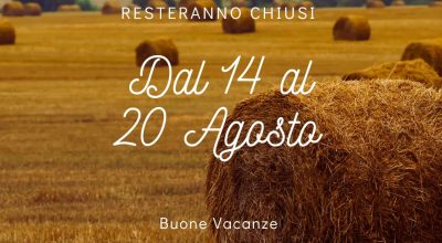 Croas Puglia – chiusura estiva dal 14 al 20 Agosto