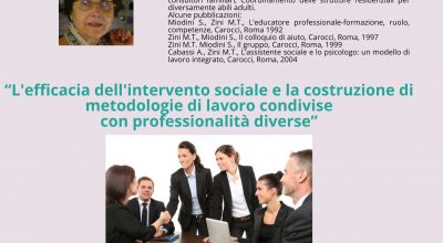 Webinar S.O.S. dal titolo “L’efficacia dell’intervento sociale e la costruzione di metodologie di lavoro condivise con professionalità diverse”.