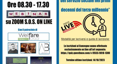 “V° Convegno S.O.S. Le sfide e le opportunità del servizio sociale nei primi decenni del terzo millennio”.  