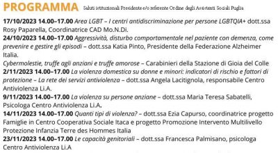 Percorso formativo di sensibilizzazione prevenzione e presa in carico di soggetti vittime di abuso e maltrattamento