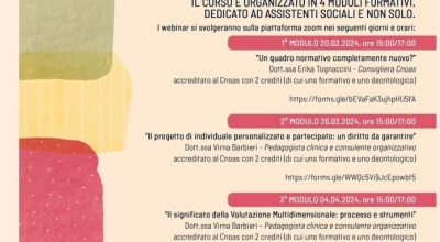 Ciclo di webinar formativi sul tema della Riforma delle norme in materia di disabilità